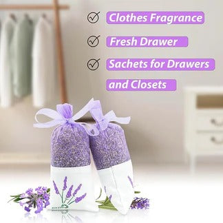 8 Packs Lavender Sachet Bags for Drawers and Closets, Long-Lasting Lavender Scented Sachets Home Fragrance Hanging Closet Air Freshener Oder Eliminator, Smell Goods for House