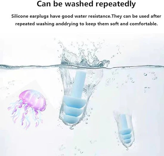Earplugs for Sleeping Noise Cancelling, Reusable Ear Plugs– Super Soft, Silicone Ear Plug, for Sleeping 8 Pairs, Swimming, Snoring, Concerts, Work, Noisy Places